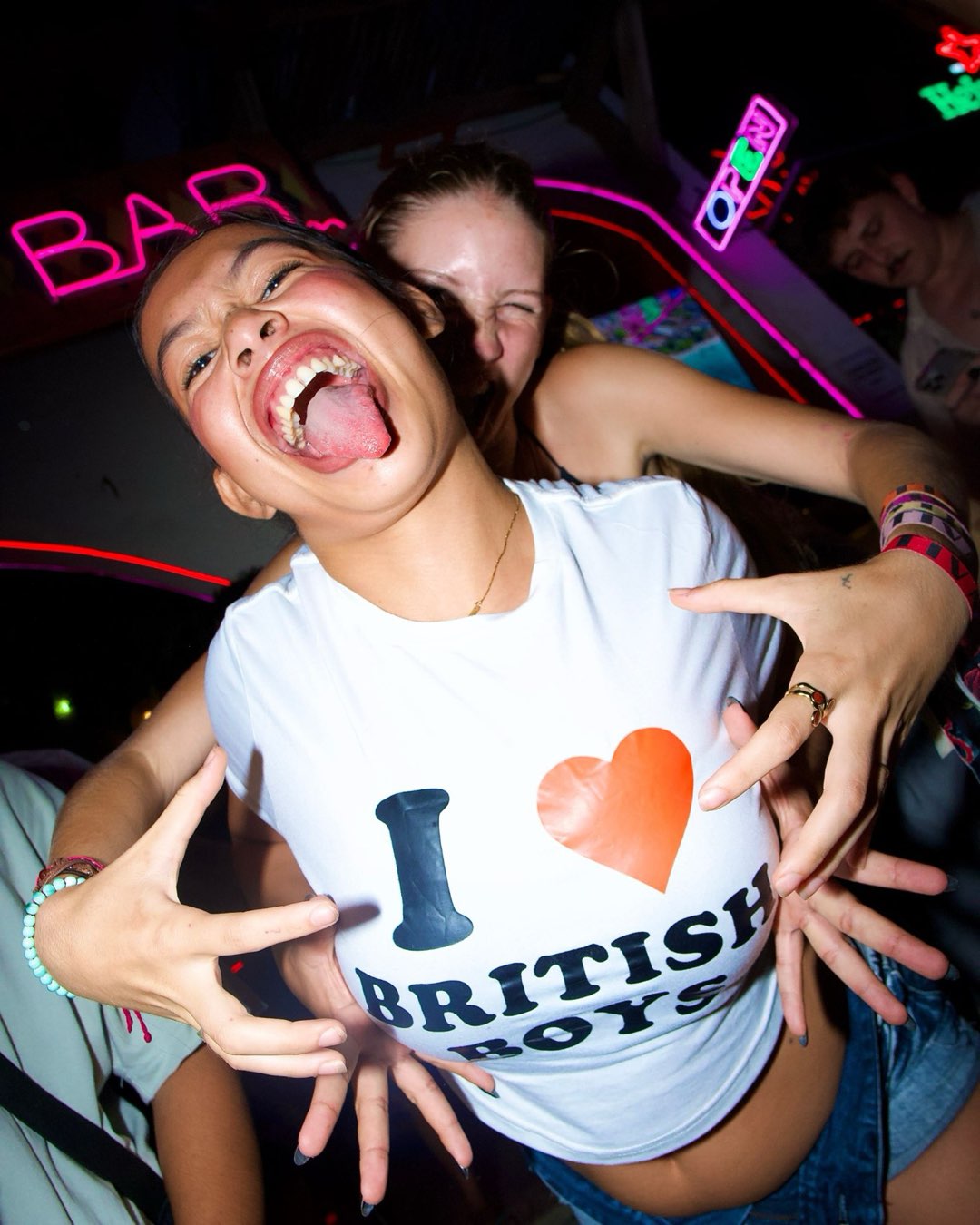 Partying under the neon at Tequila Sunrise
